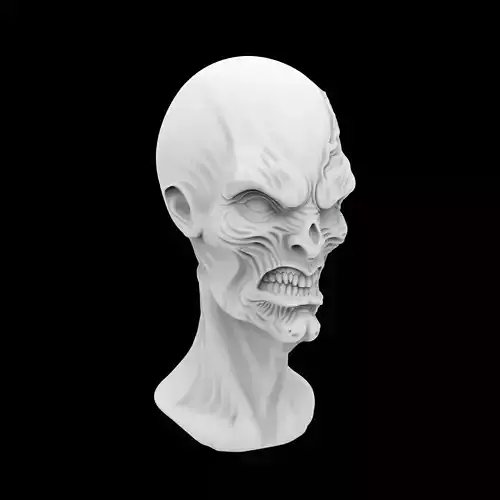 Alien King Bust 3D Print Model