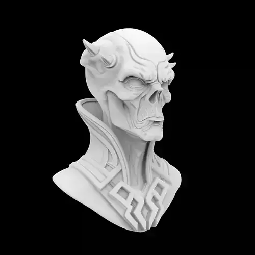 Alien Shaman Bust 3D Print Model