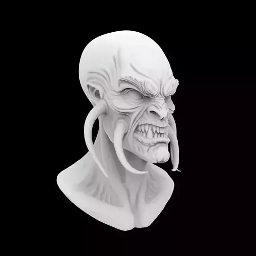 Alien Warrior Bust 3D Print Model
