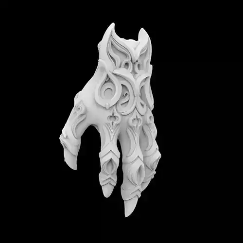 Gothic Dragon Hand 3D Print Model