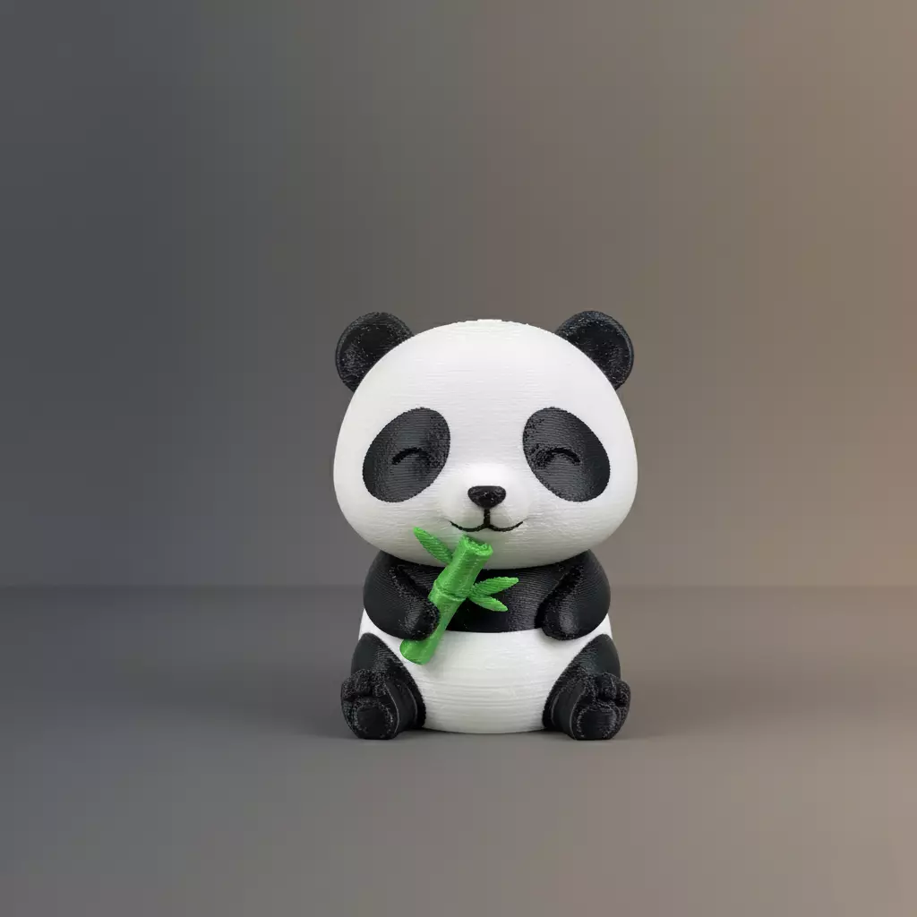 cute panda 3D print model_0