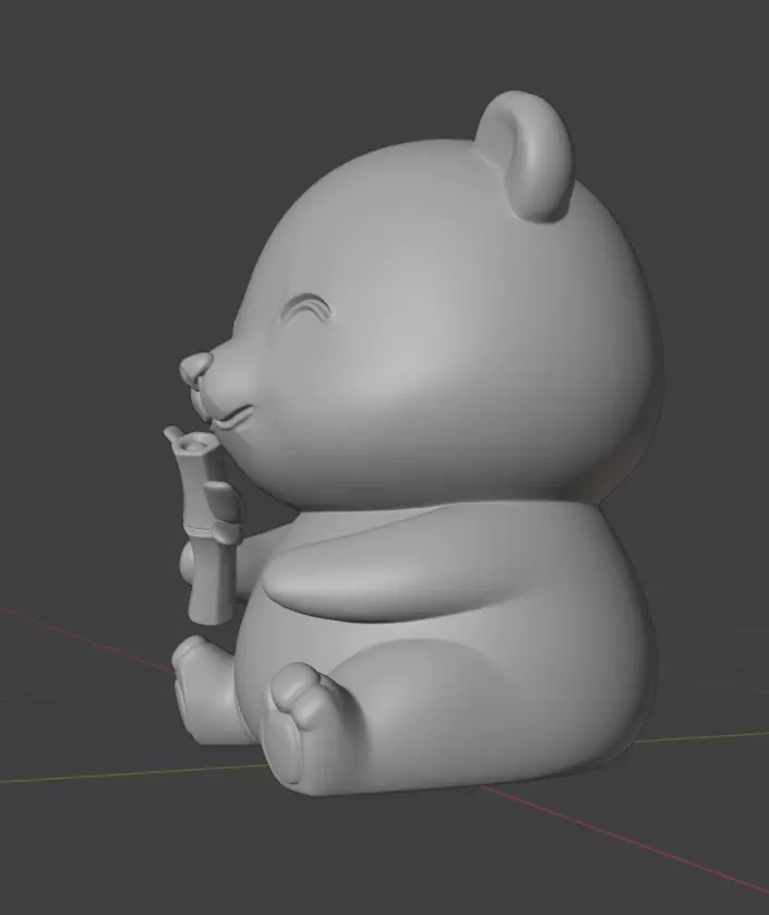 cute panda 3D print model_2