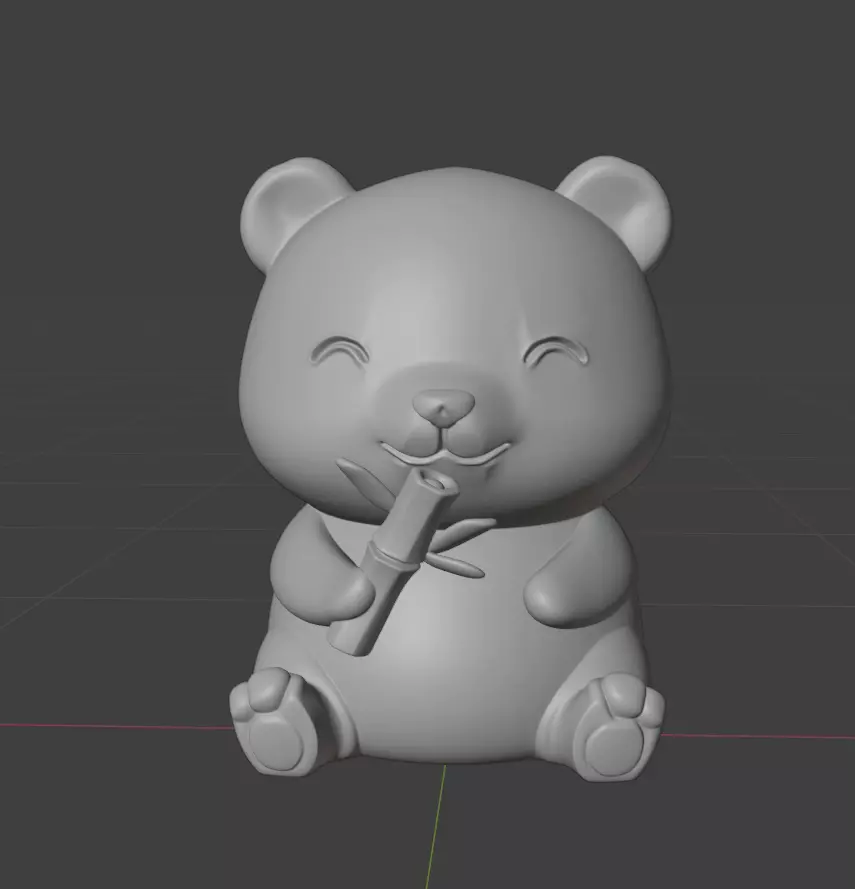 cute panda 3D print model_1