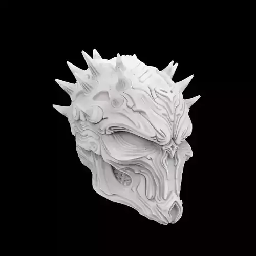 Space Creature Bust 3D Print Model