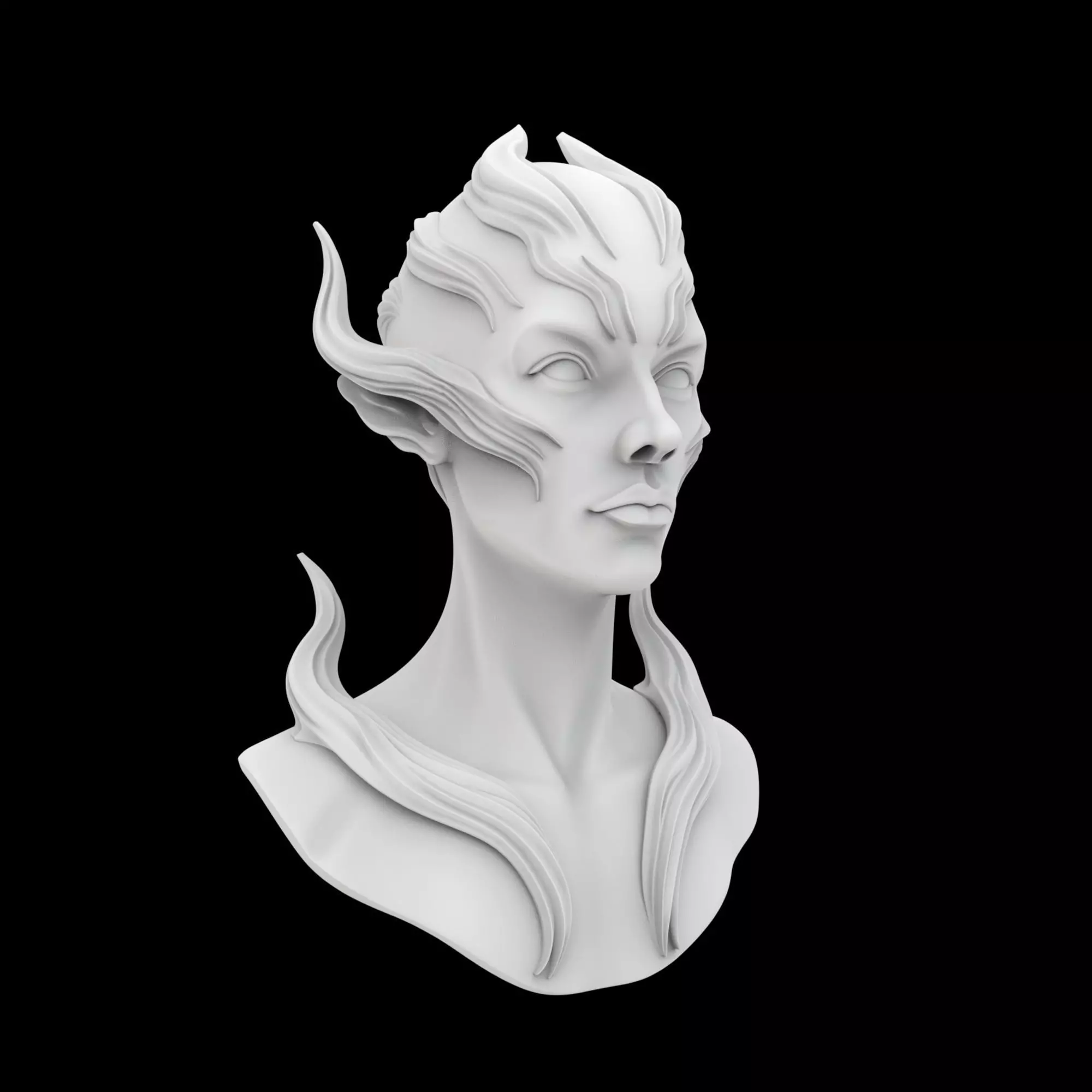 Spirit Guardian Bust 3D Print Model 3D print model