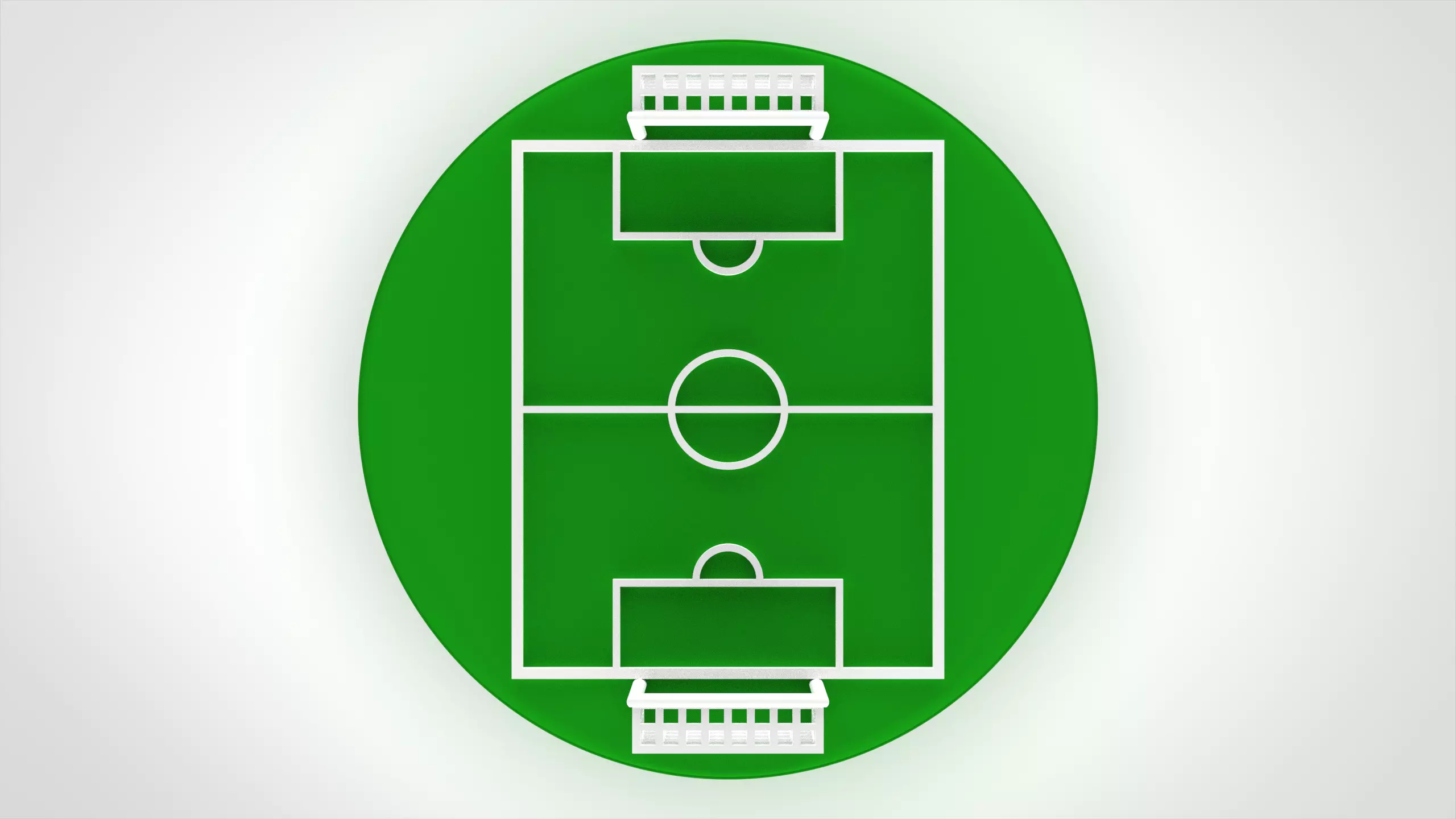 3D Printable Mini Soccer Field Cake Topper Set 3D print model_3