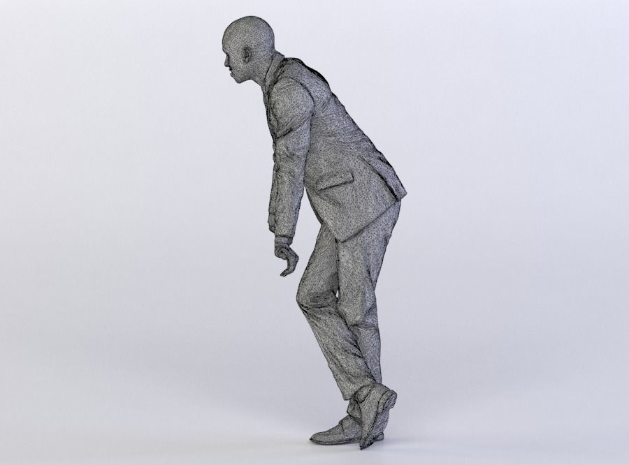 Christopher 0437 Man in a Suit Resting against an Invisible B... 3D model_5