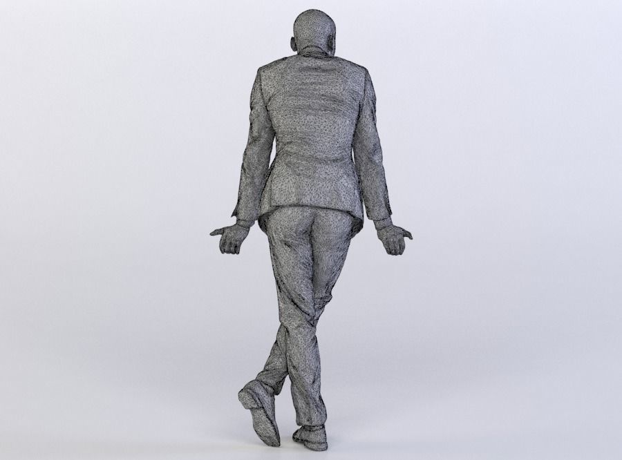 Christopher 0437 Man in a Suit Resting against an Invisible B... 3D model_6