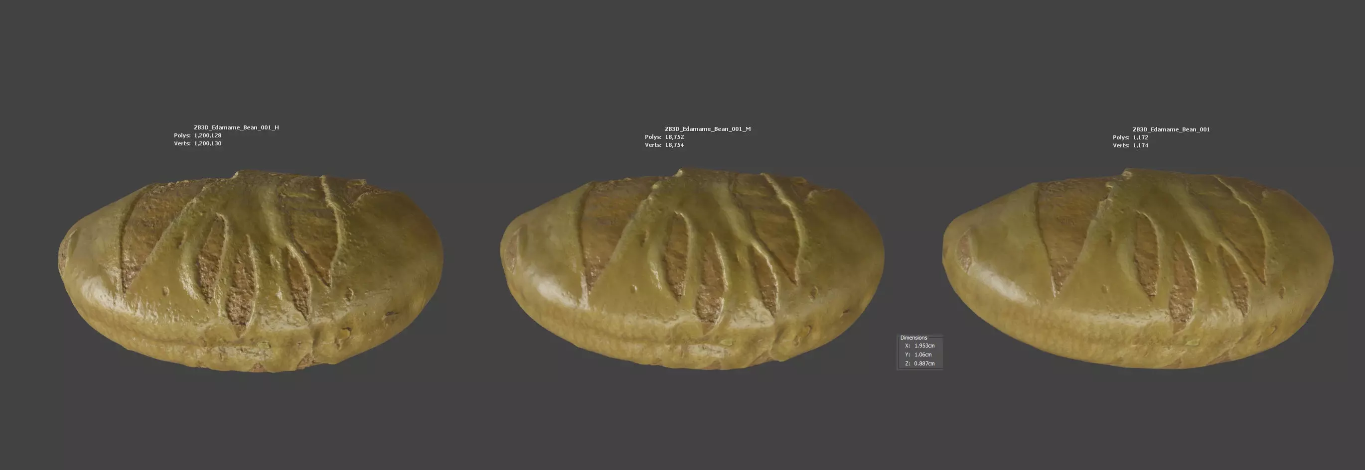 Edamame Bean 3D model_5