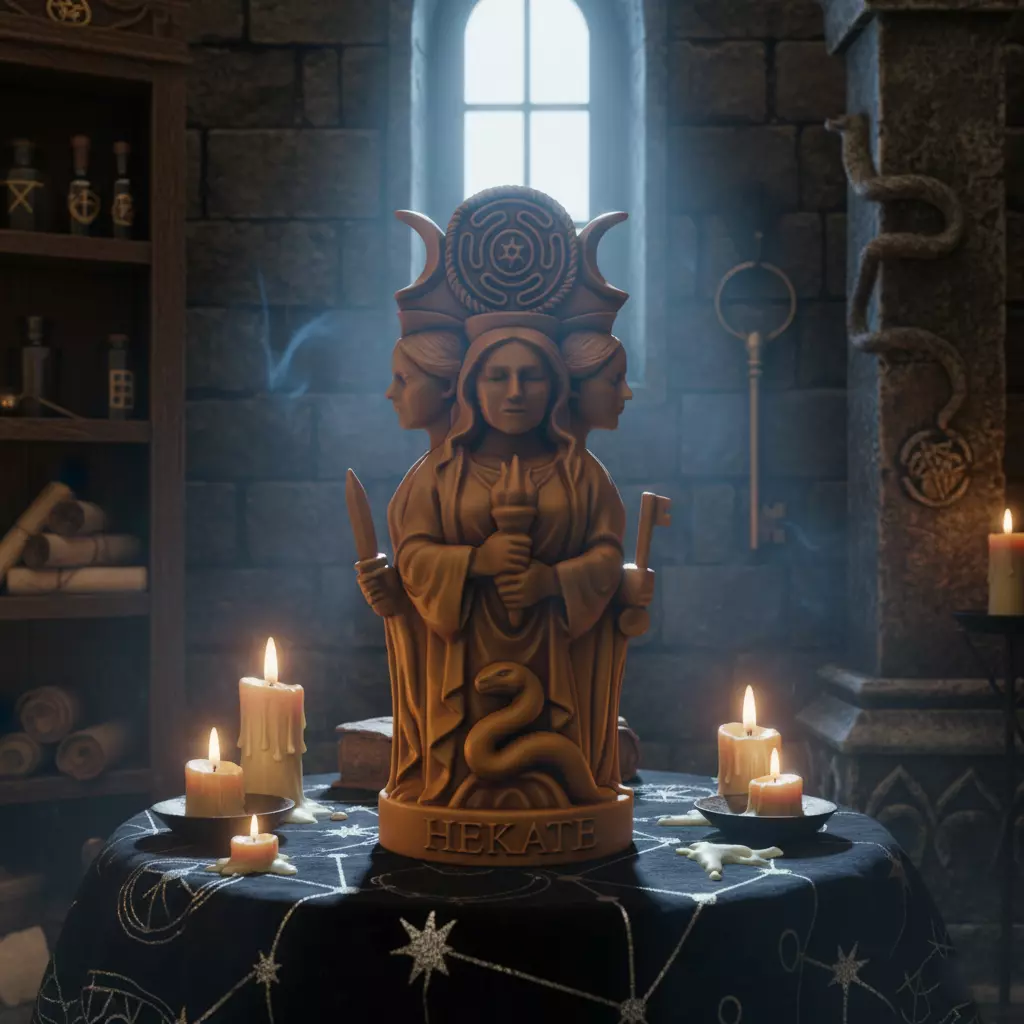 Triple Goddess of Magic and Crossroads 3D Model for Printing 3D print model_0