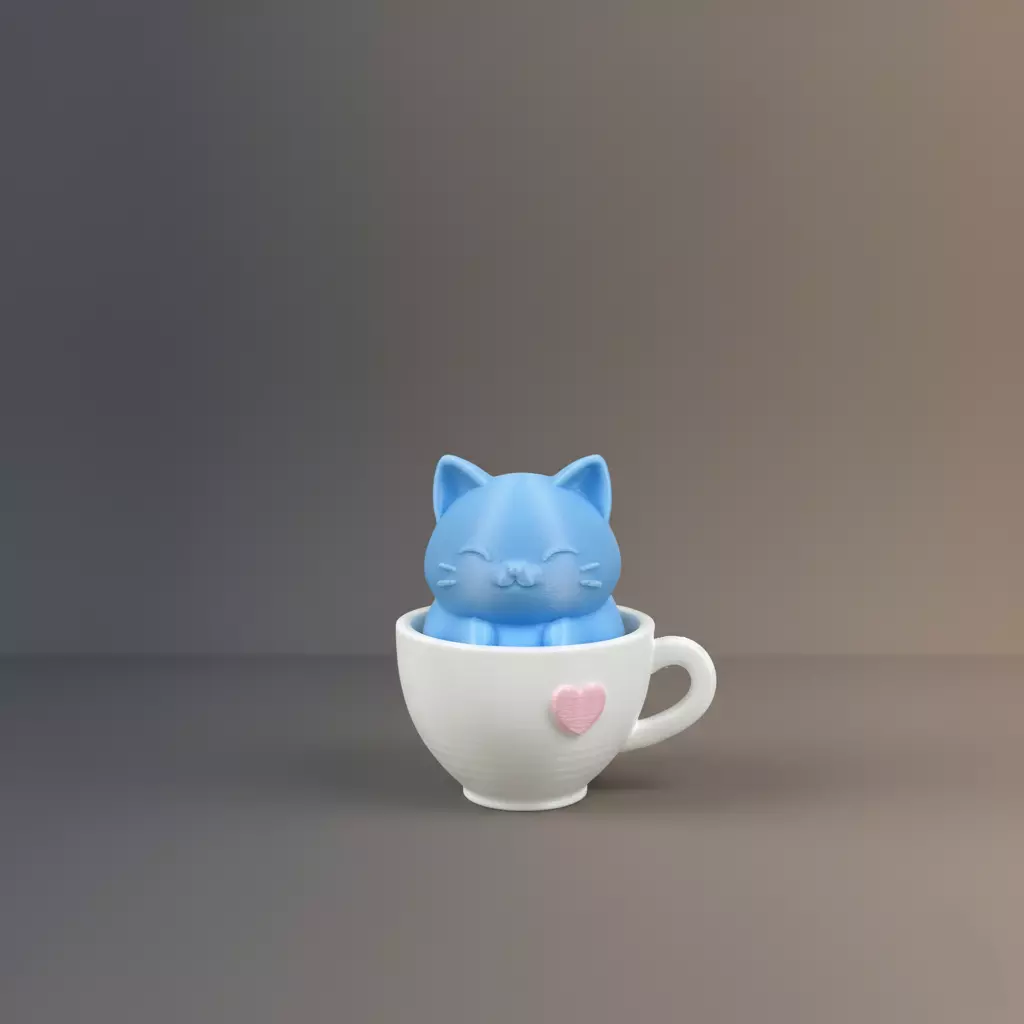 kitten in a teacup 3D print model_0