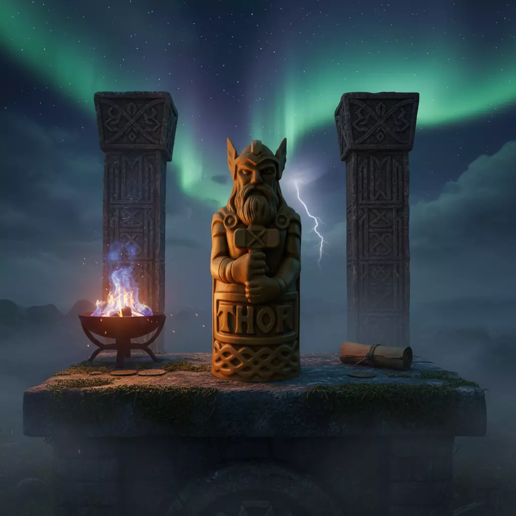 Thor Mjolnir Statue 3D STL Model 3D print model_0