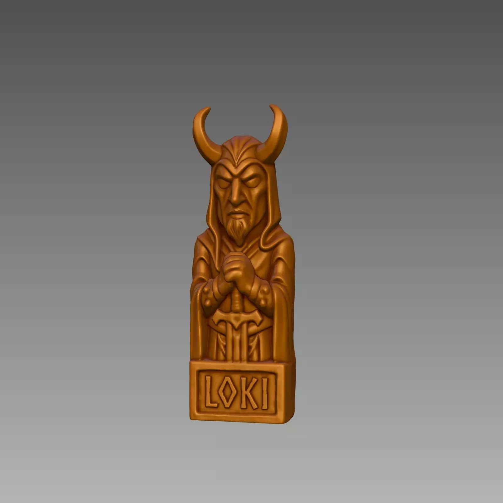Loki The Cunning Statue  3D STL Model 3D print model_3