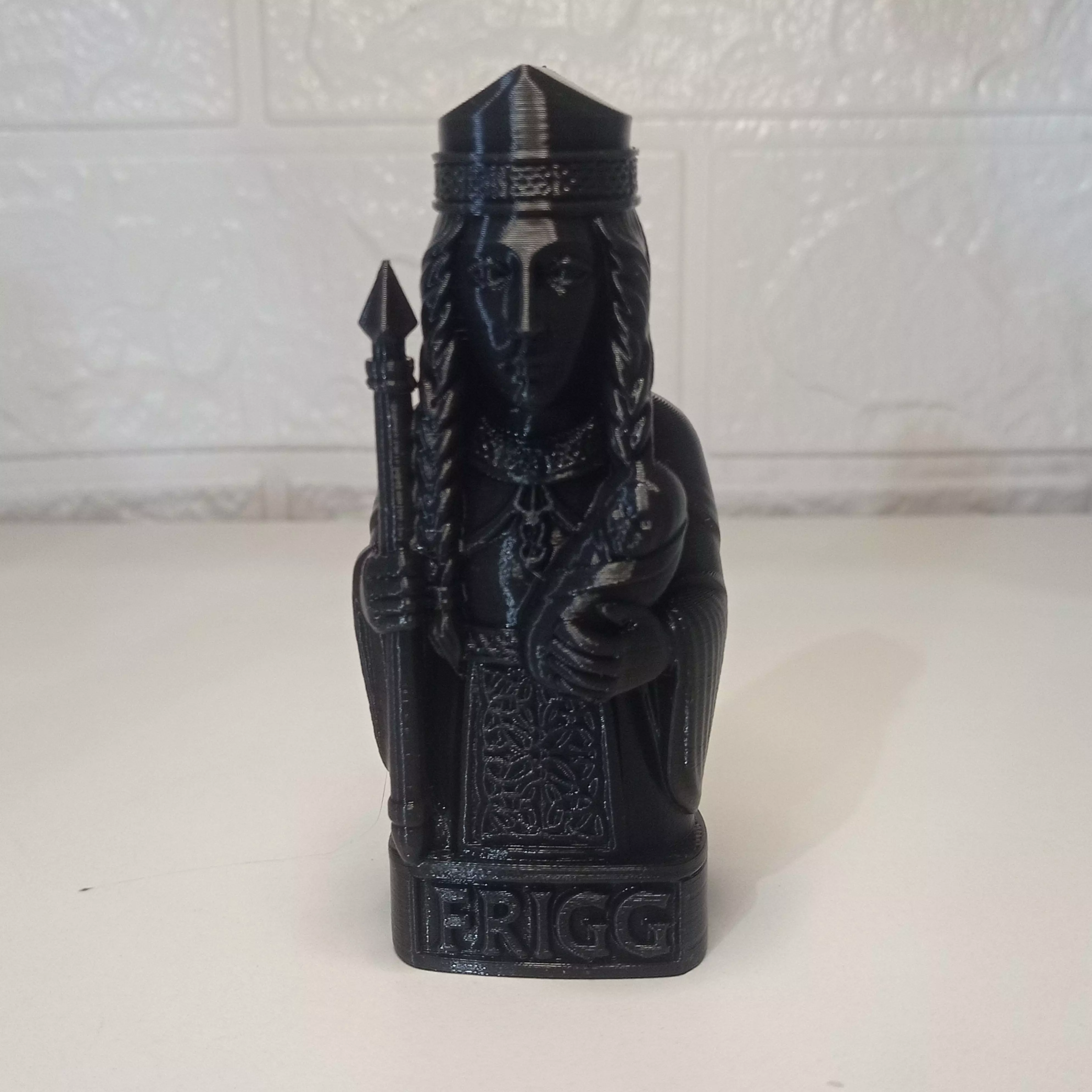 Statue of Frigg Queen of Asgard 3D STL Model 3D print model_2