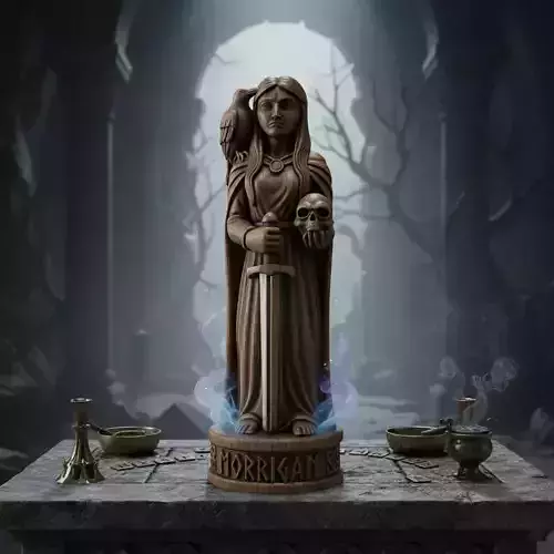 Morrigan Goddess Figurine  3D Model for FDM Printing
