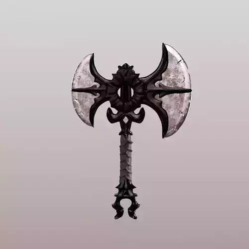 Fantasy Double-Bladed Battle Axe
