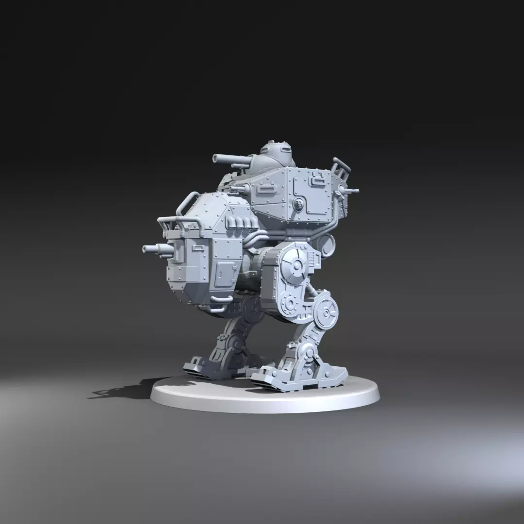 Tank diesel punk 3D print model_3