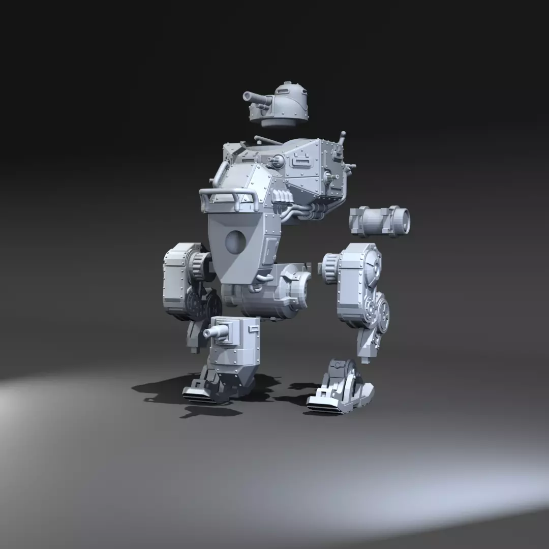 Tank diesel punk 3D print model_4