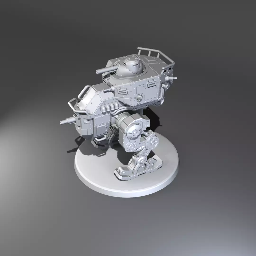 Tank diesel punk 3D print model_2