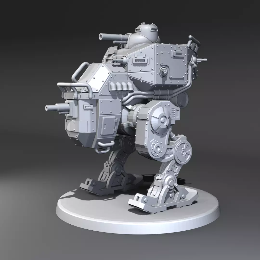 Tank diesel punk 3D print model_0