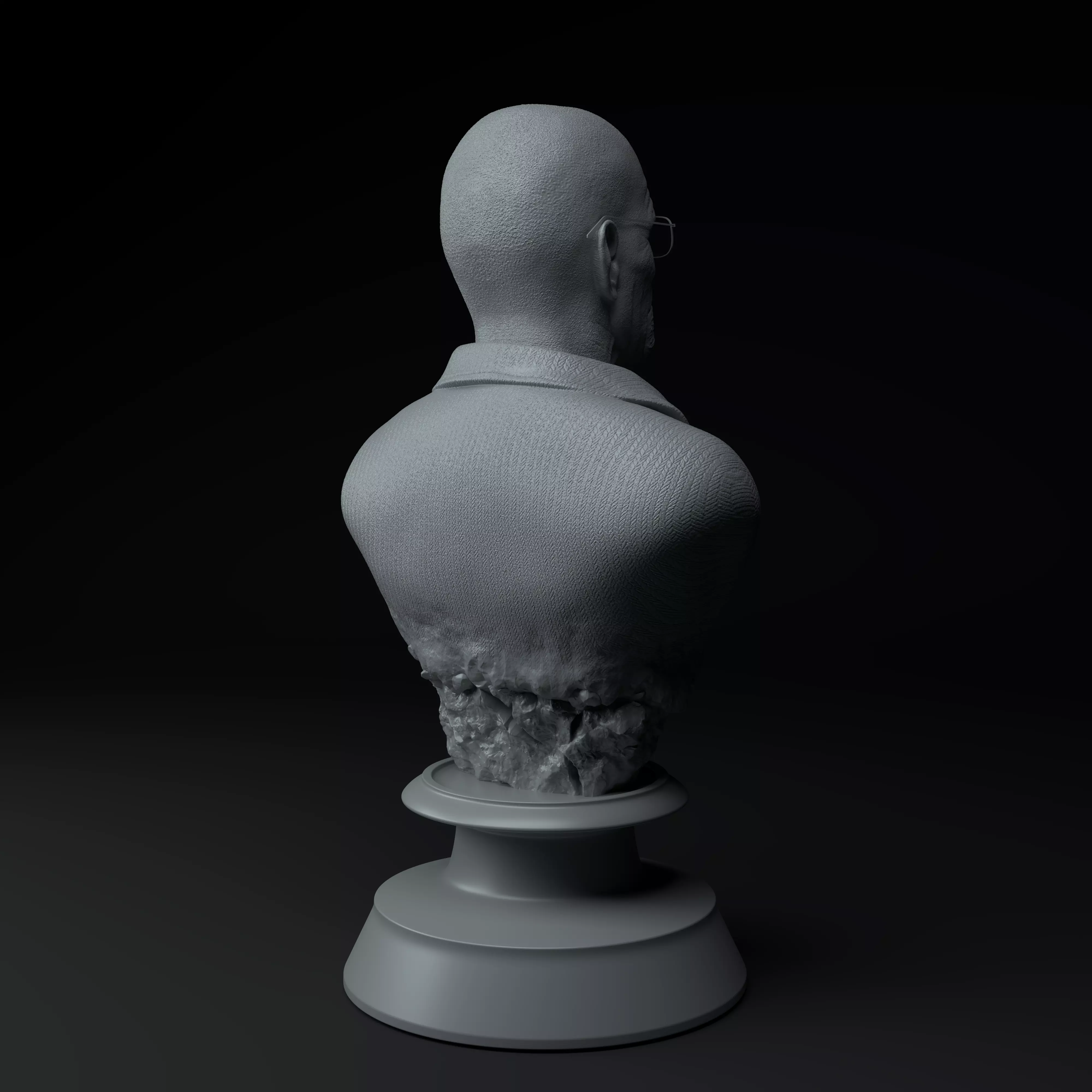 Walter White Breaking Bad Premium 3D Bust STL 3D model_5