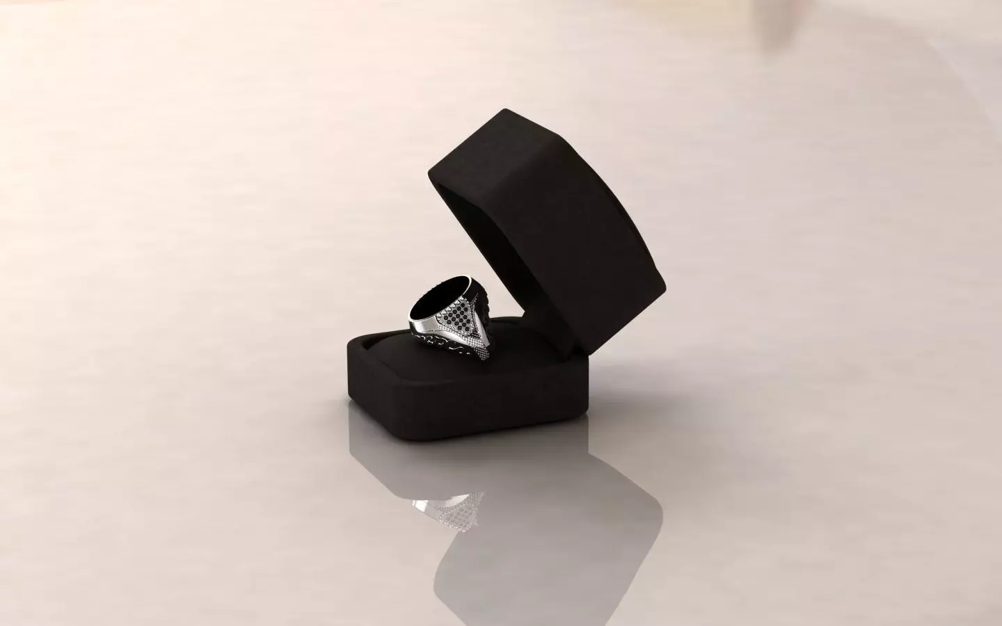 Onix Tasli Erkek Yuzuk 3D print model_0