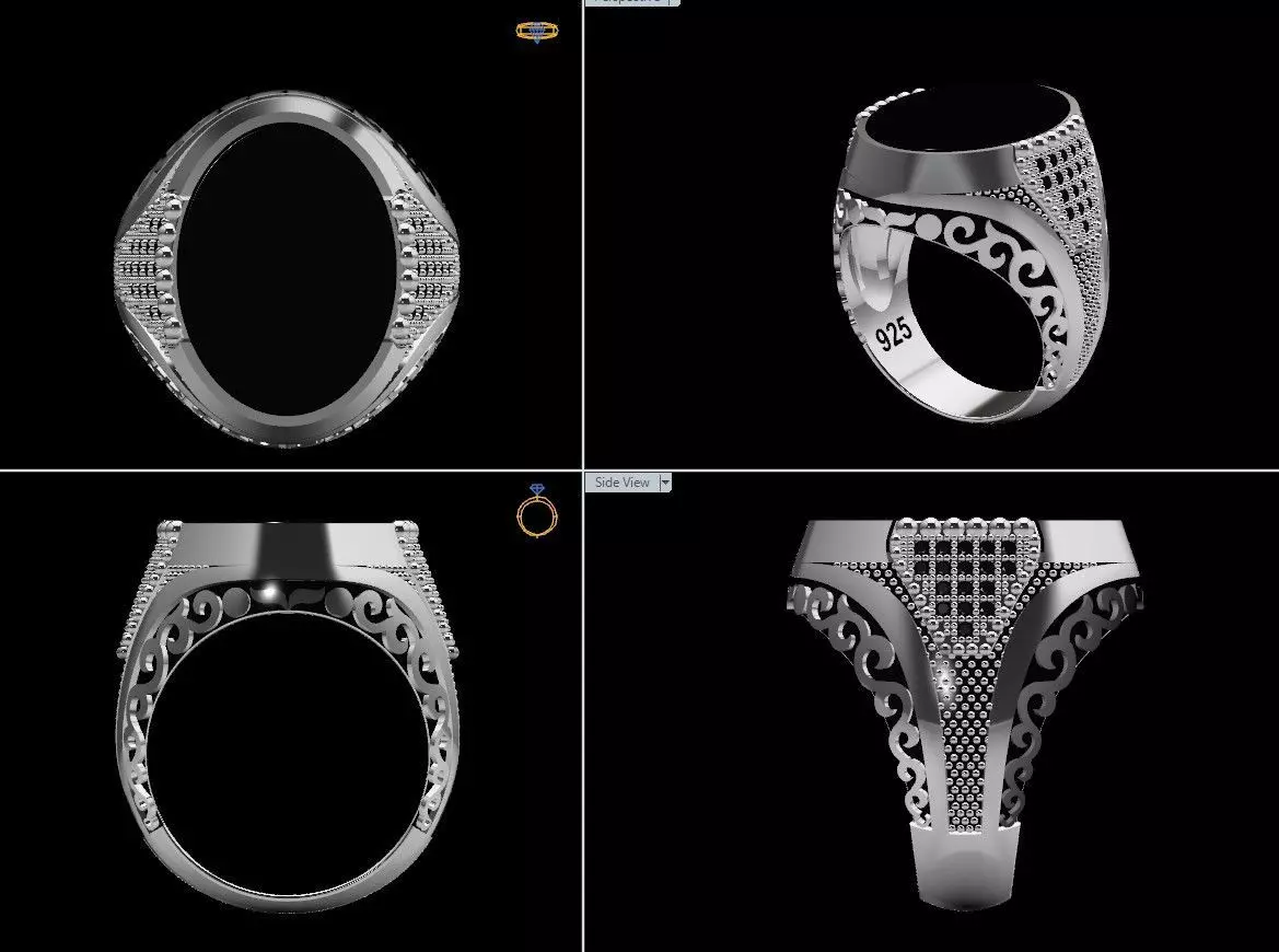 Onix Tasli Erkek Yuzuk 3D print model_1