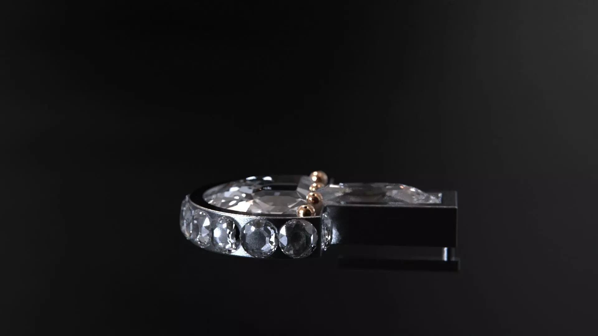 Rings earring modern 3D model_6