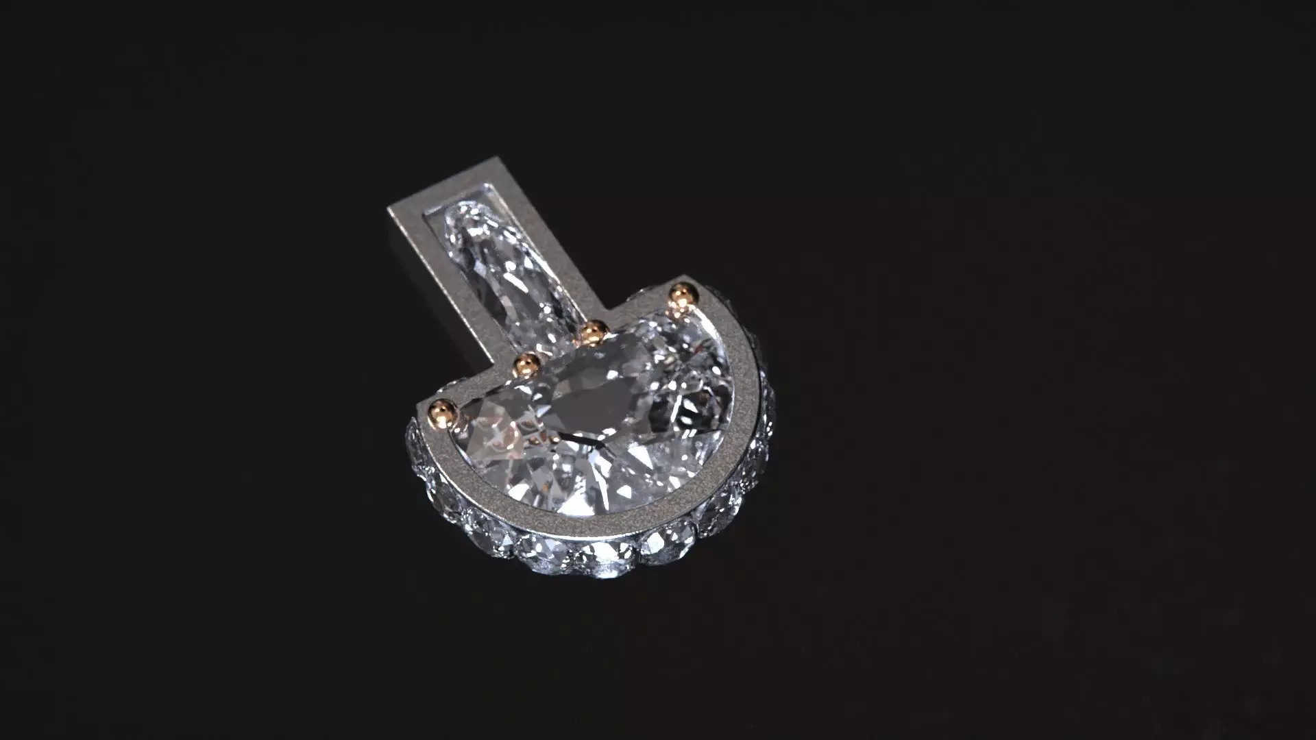 Rings earring modern 3D model_11