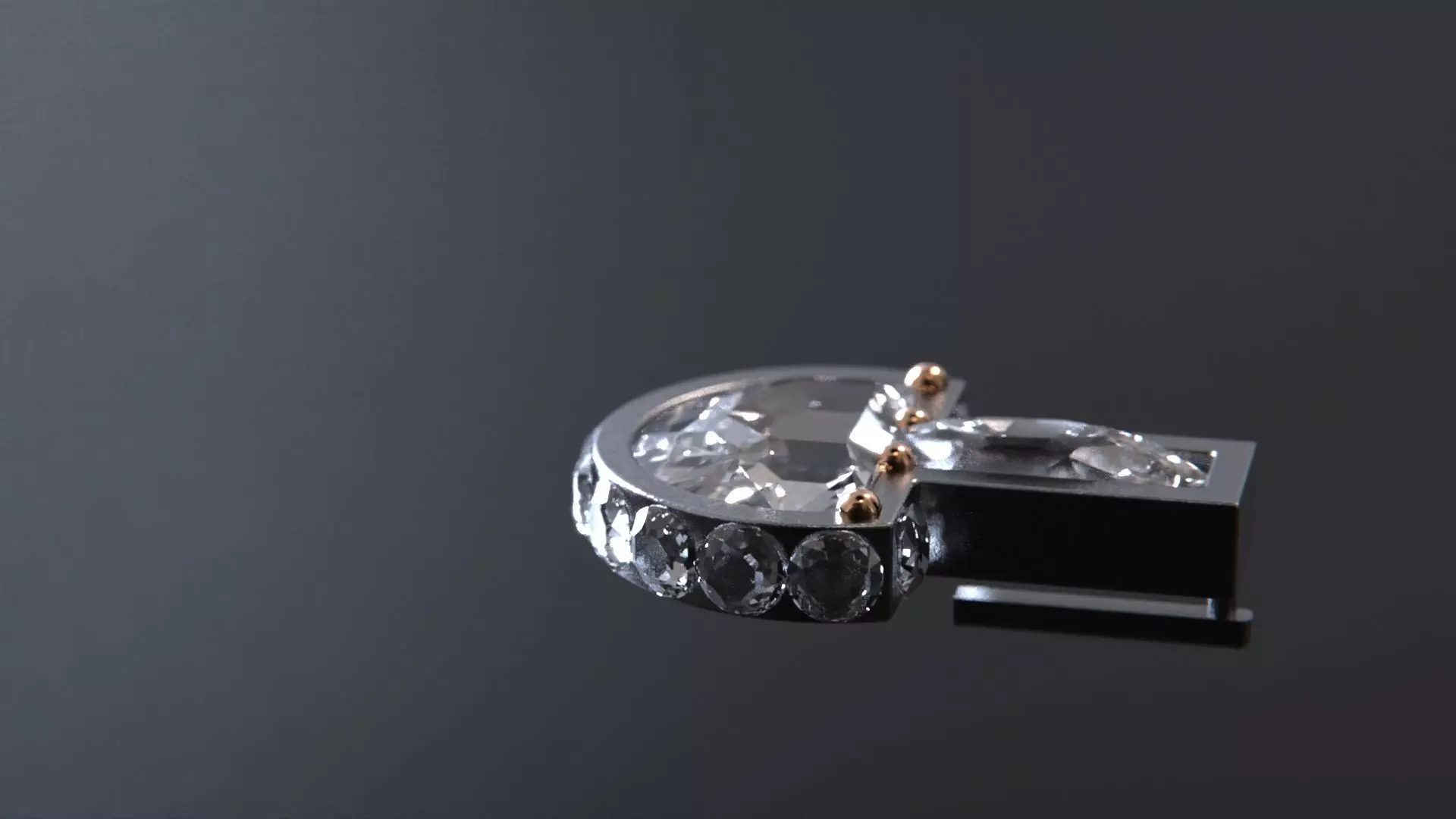 Rings earring modern 3D model_10