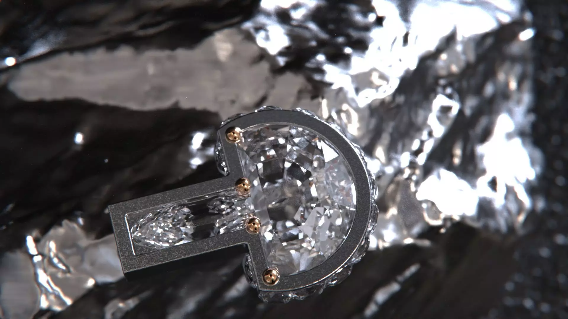 Rings earring modern 3D model_1