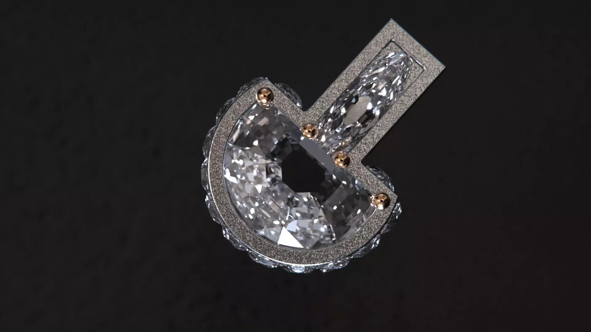 Rings earring modern 3D model_5