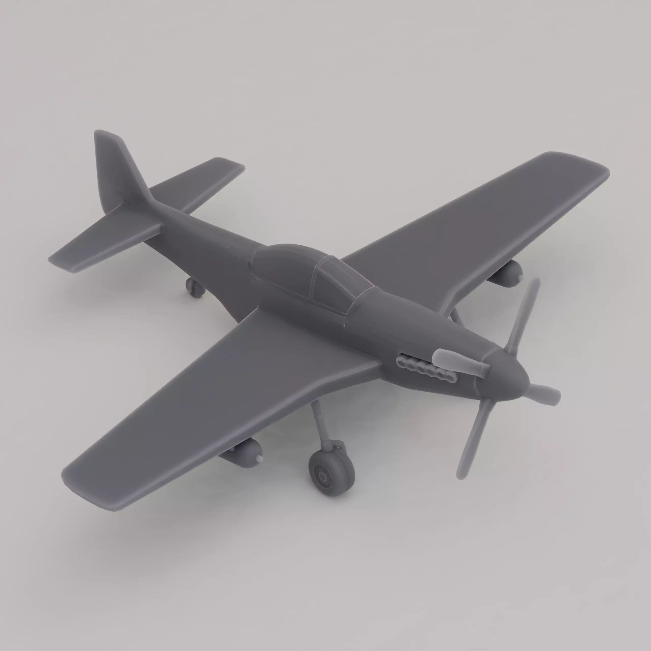 P-51 Mustang 3D print model_2