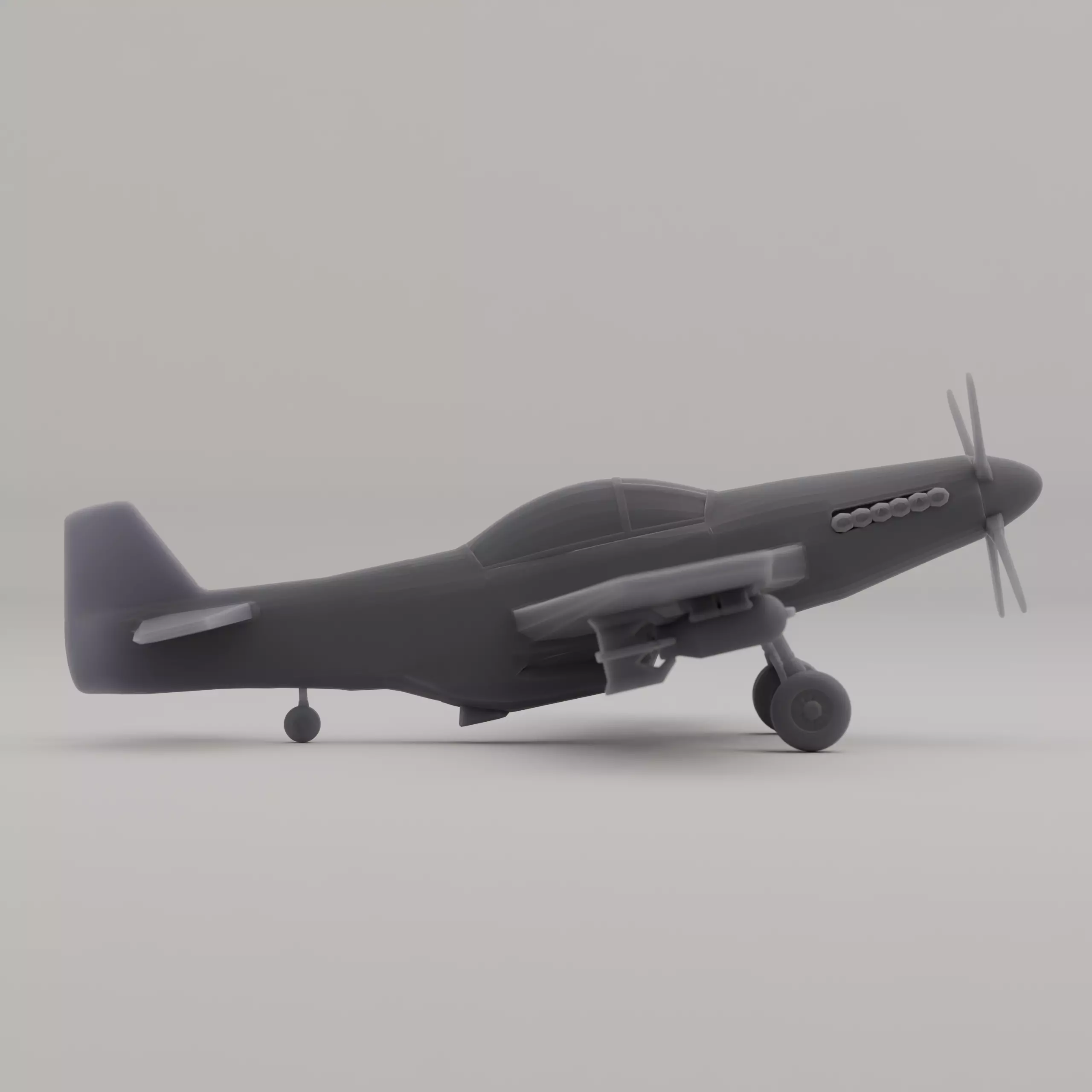 P-51 Mustang 3D print model_1