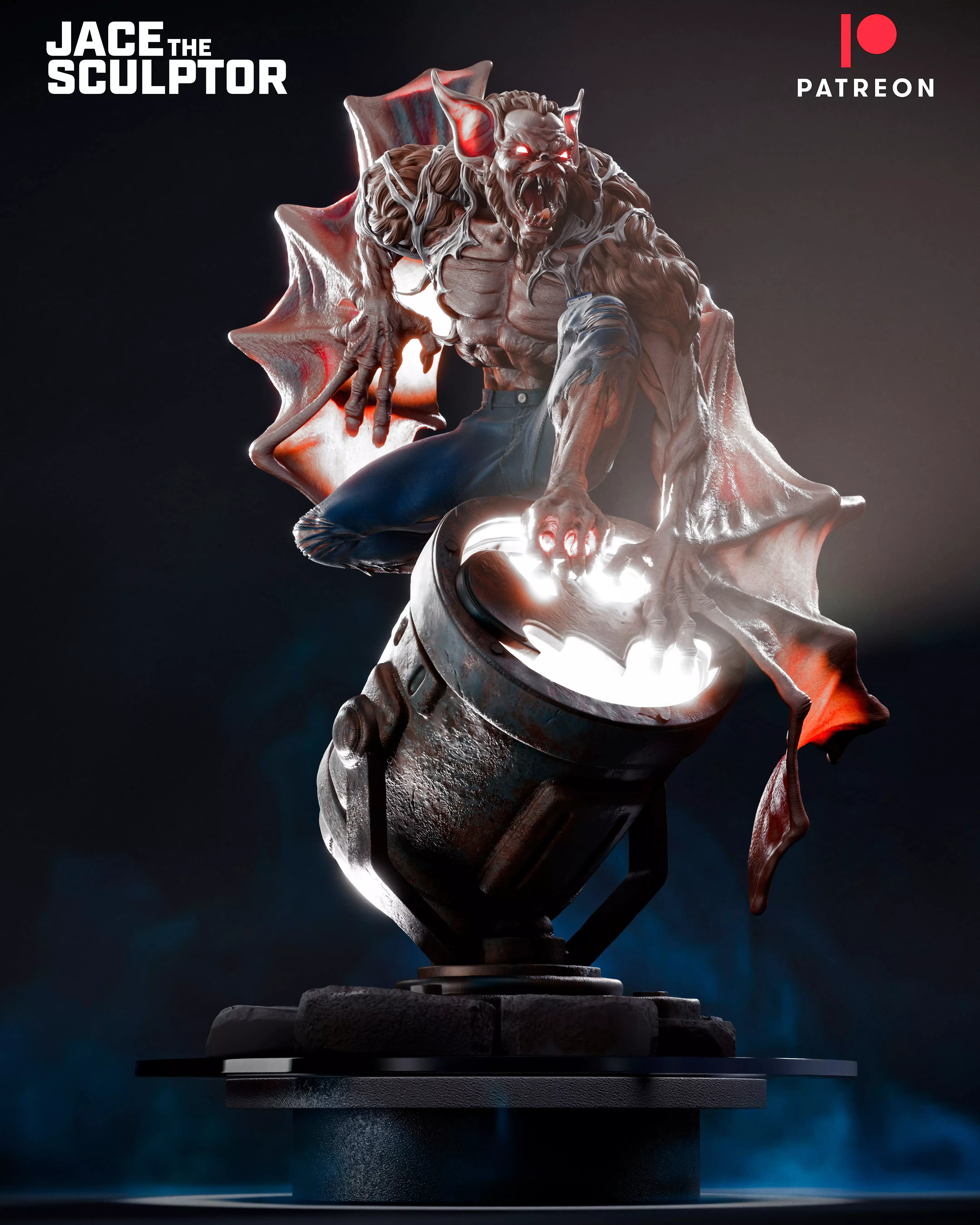 Man-Bat - 1-6 scale digital STL 3D print model_0