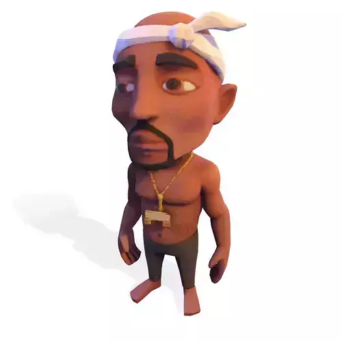 LowPoly 2Pac Legend Figurine