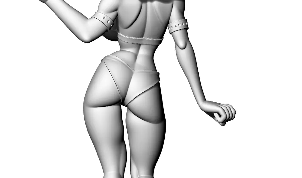 Anime Girl 3D print model_4