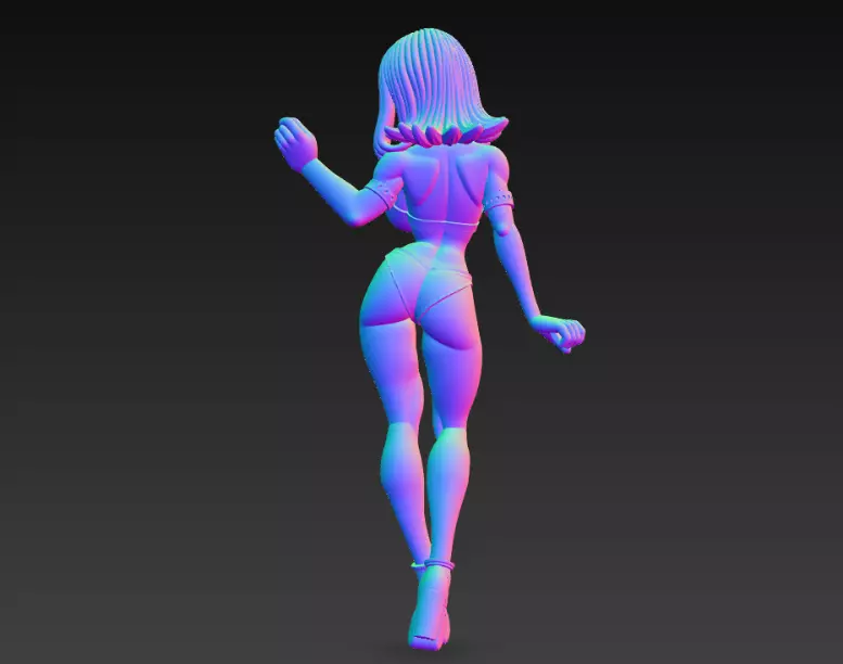 Anime Girl 3D print model_1