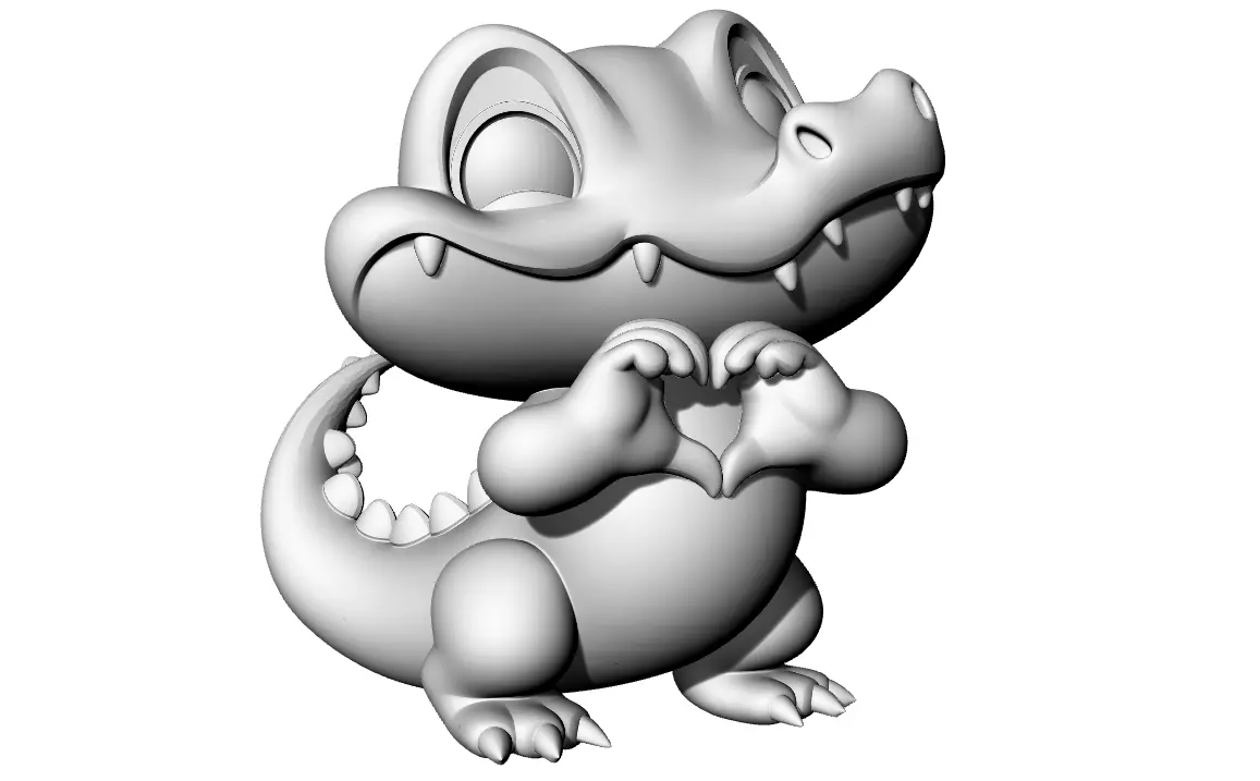 Funny Krokodil 3D print model_0