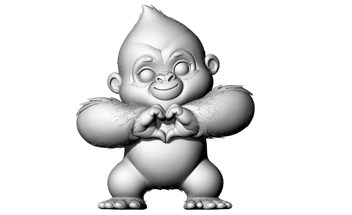 Funny Monky 3D print model_2