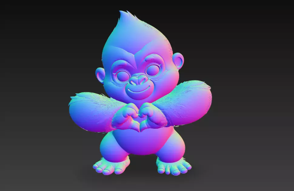 Funny Monky 3D print model_1