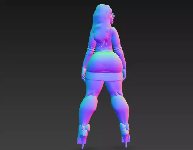 Amazing lady 3D print model_3