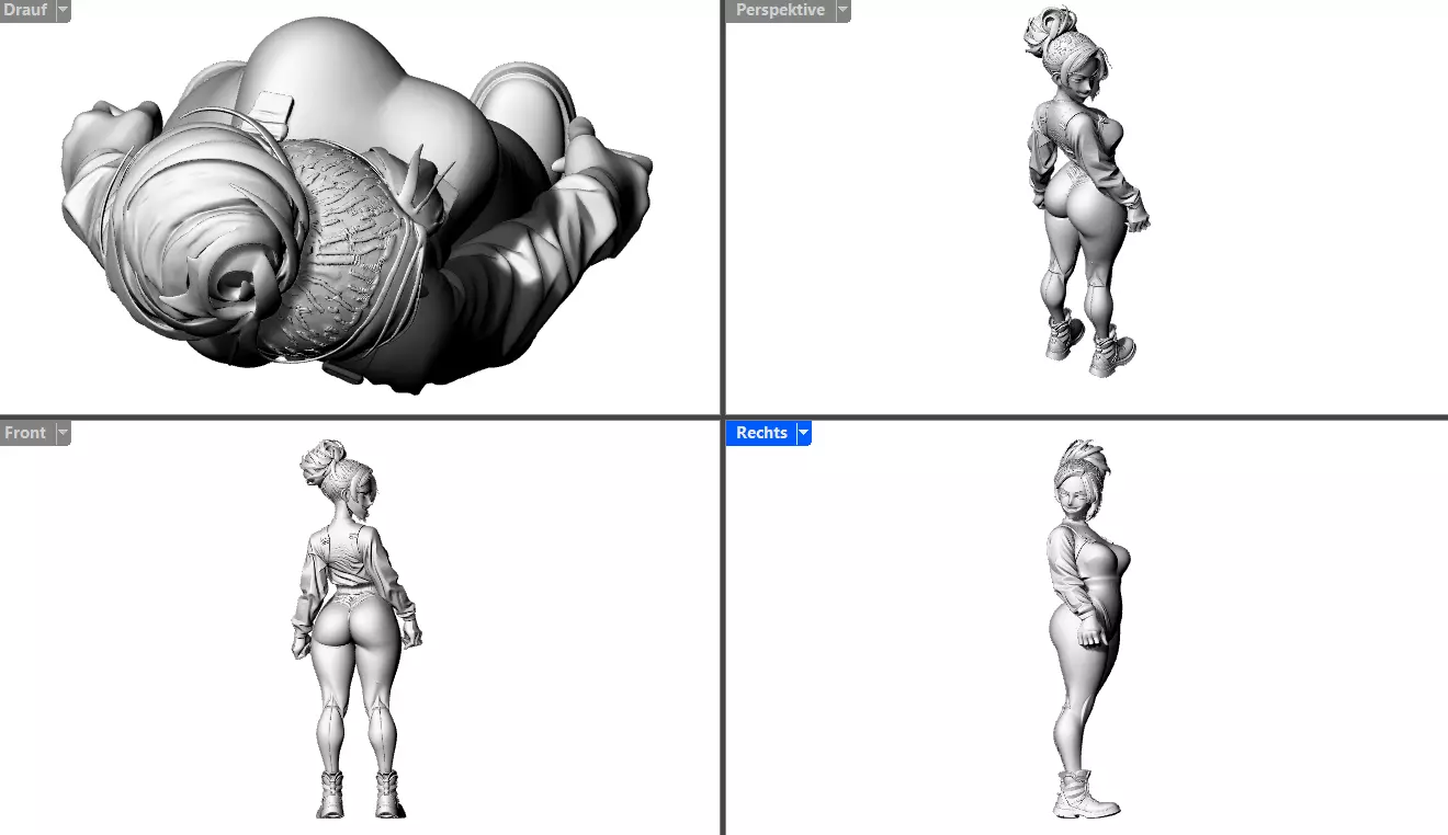 Anime girl 3D print model_7