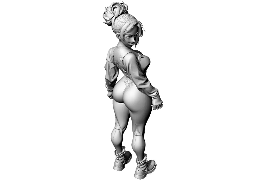 Anime girl 3D print model_4