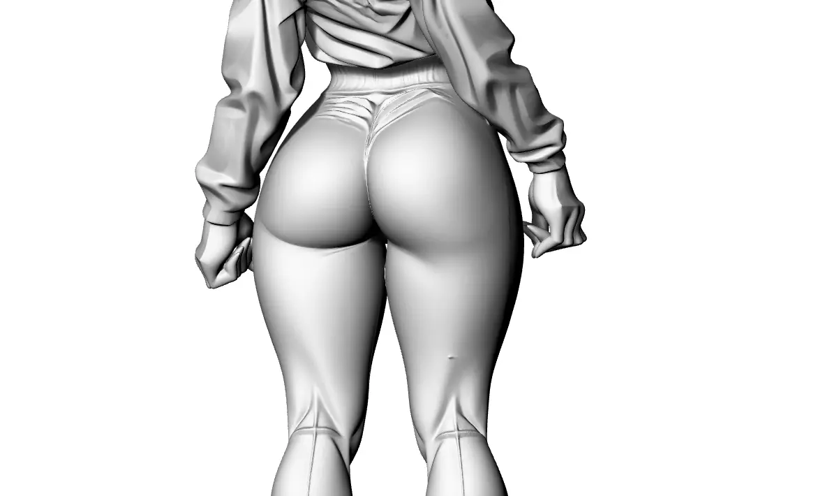 Anime girl 3D print model_3