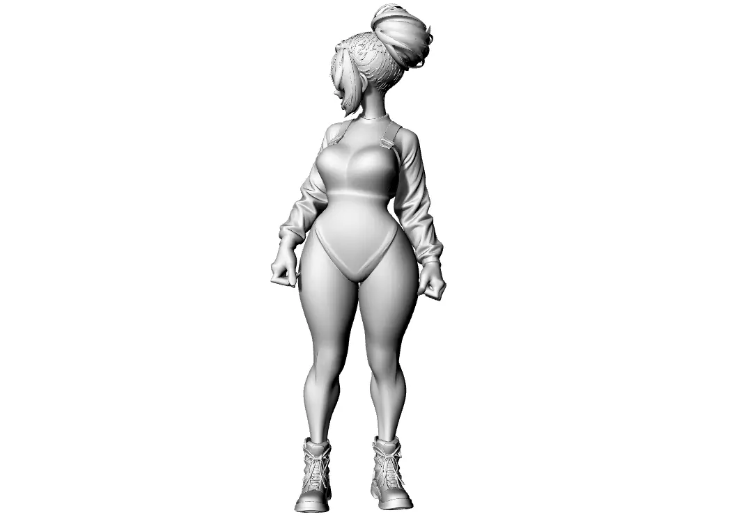 Anime girl 3D print model_6