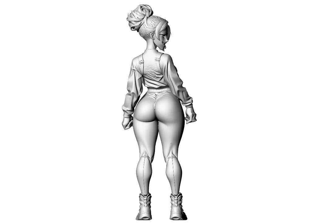 Anime girl 3D print model_2