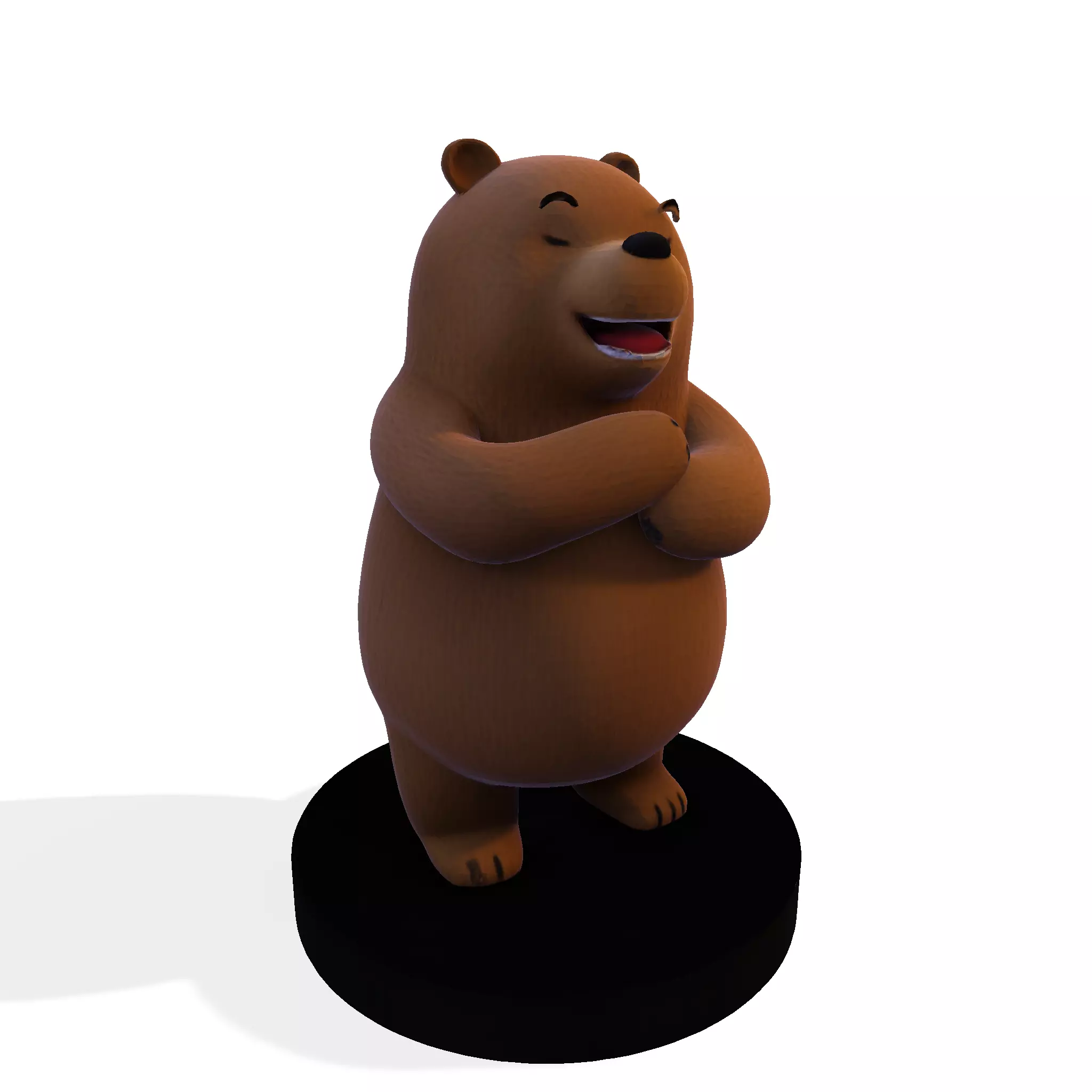 Cute Bear Figurine for 3D Print 3D print model