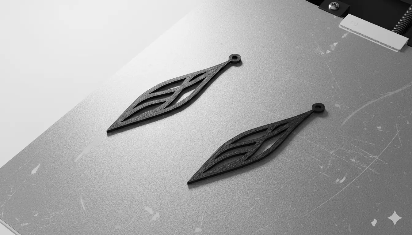 Elegant Leaf Pendant Digital File 3D model_1