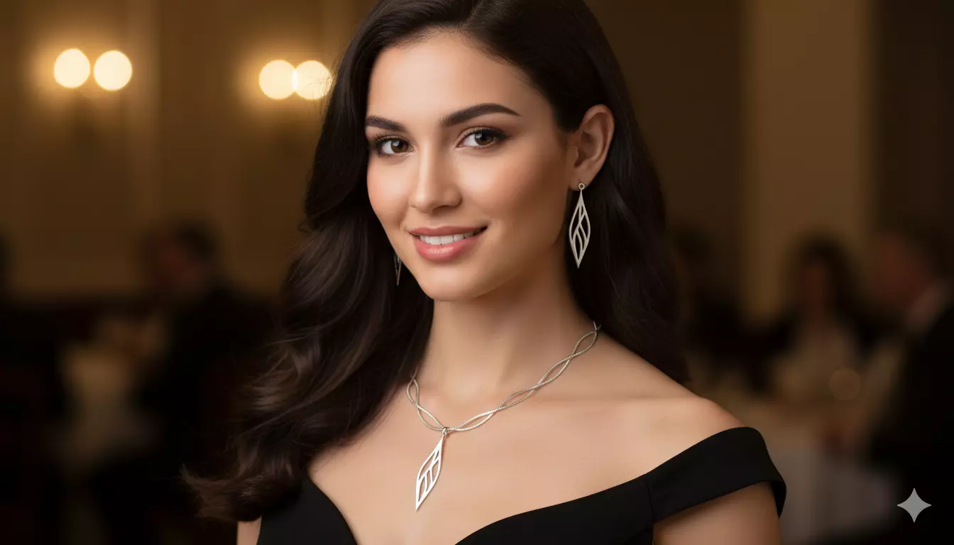 Elegant Leaf Pendant Digital File 3D model_4